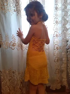 Платье солнышко,крючок,хлопок
